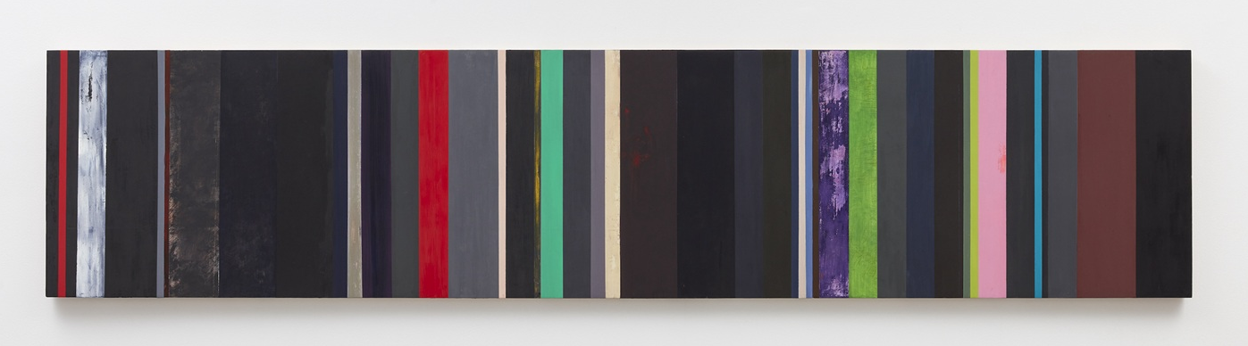 Lena Long, <i>Tribute to #2</i>, 2024. Oil painting on wood panel, 21 x 98 1/2 in (53.3 x 250 cm)